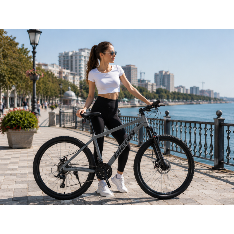 Велосипед GIEREN 8000 R29 Сірий / Велосипед спортивний 24 швидкості