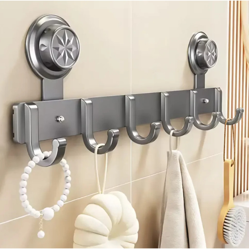 Вішалки на двері металеві ЛОФТ чорні Storage rack / Гачок із присосками металевий 38х12,5 см