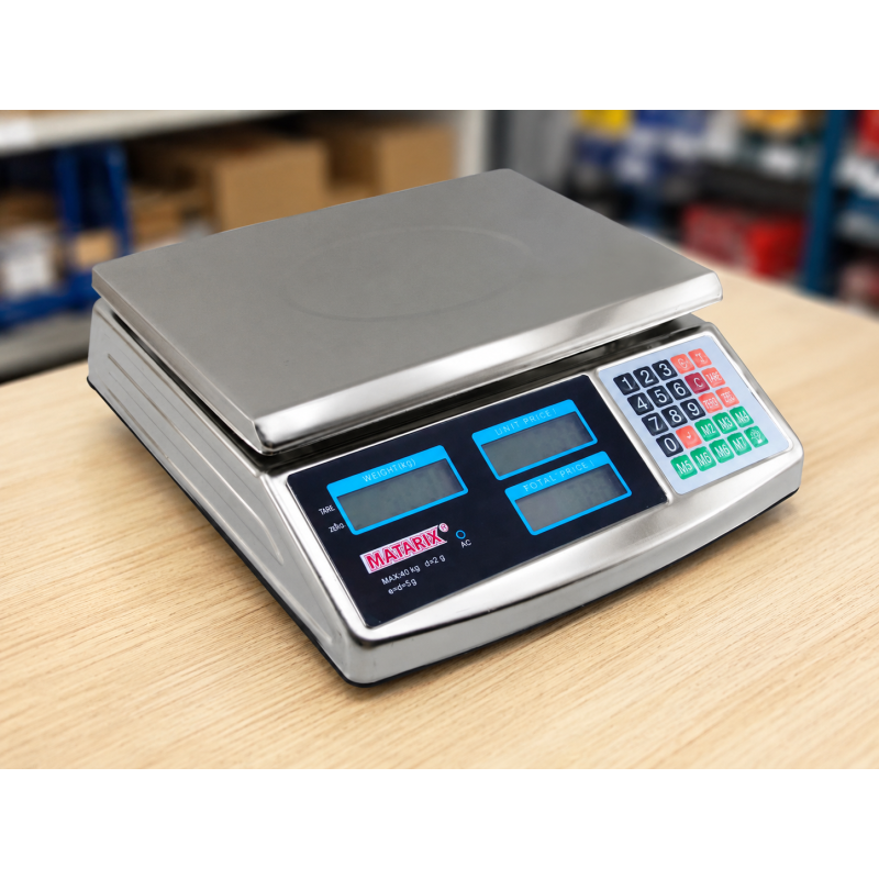 Ваги торговельні MATARIX MX-413 50кг / Ваги товарні з подвійним табло