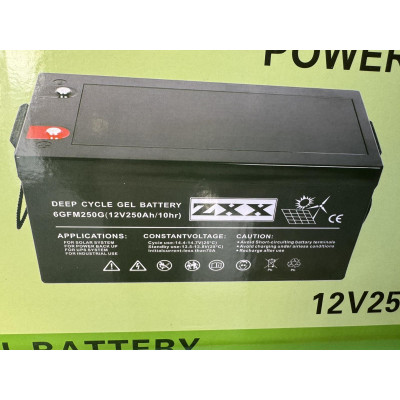 Гелевий акумулятор ZXX 12V 250Ah Гелевий акумулятор ZXX 12V 250Ah