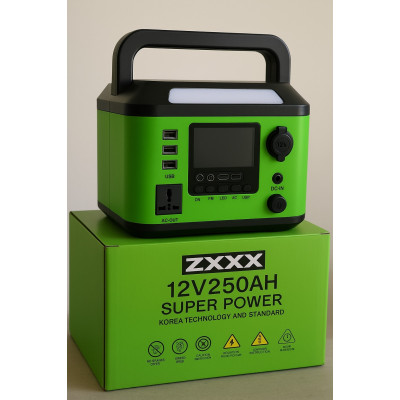 Портативная электростанция ZXX Super Power 500Wh (1000W, 220V)