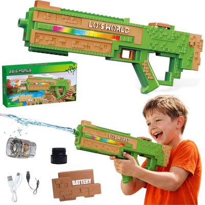 Водяний електричний пістолет зі світлом / Водяний автомат Electric Water Gun / Водяний бластер SQ011B Водяний електричний пістолет зі світлом / Водяний автомат Electric Water Gun / Водяний бластер SQ011B