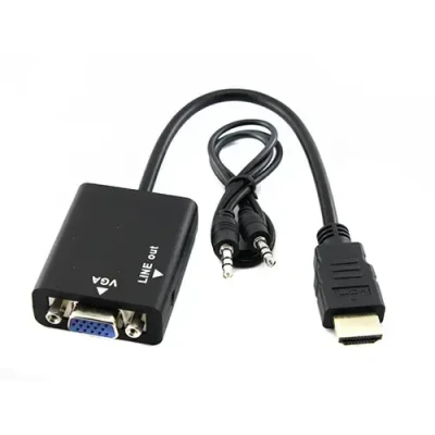 Відеоадаптер HDMI - VGA конвертер відео + аудіо 1080P