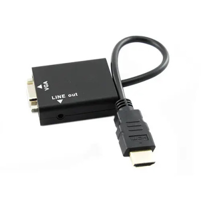 Відеоадаптер HDMI - VGA конвертер відео + аудіо 1080P