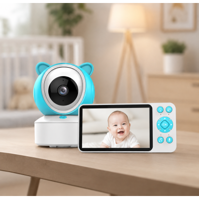 Відеоняня C8 WiFi з екраном 5 дюймів / Відеоняня управління зі смартфона, датчик звуку, руху, нічне бачення
