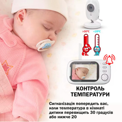 Відеоняня з дисплеєм для мами та дітей для спостереження камера та аудіо зв'язок ABM600