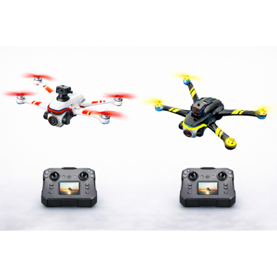 XKJ K15MAX Бездротовий дрон з екранним пультом дистанційного керування FPV-камерою, оптичним позиціонуванням та системою керування
