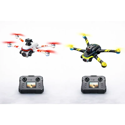 XKJ K15MAX Бездротовий дрон з екранним пультом дистанційного керування FPV-камерою, оптичним позиціонуванням та системою керування