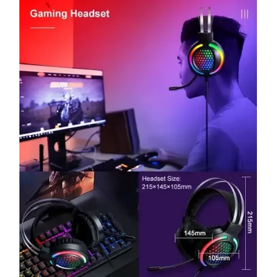 Ігровий комплект клавіатура та миша навушники килимок 4в1 Linmoni TF-400 Kit з RGB підсвічуванням для геймерів