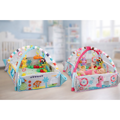Ігровий килимок LEAN Toys 5в1 з кульками у подарунок / Килимок для розвитку X-647