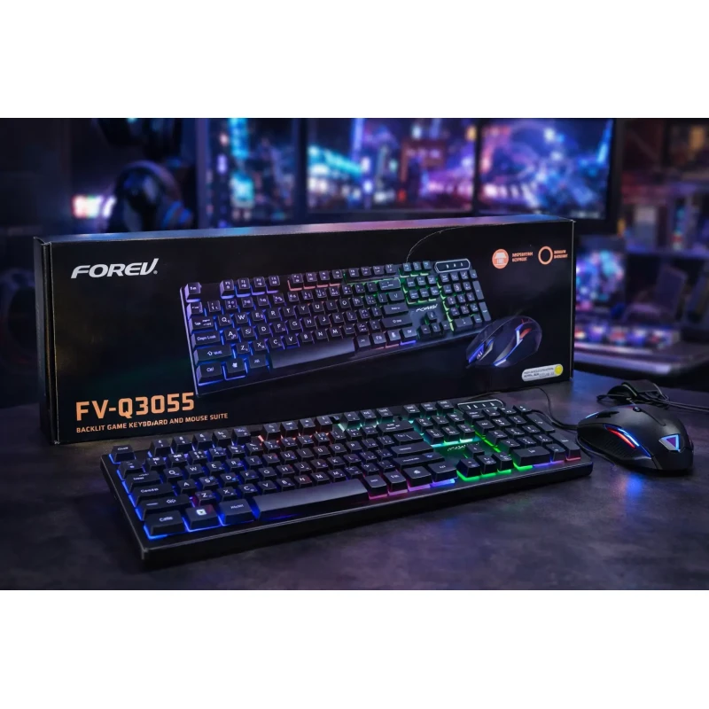 Ігровий набір FOREV FV-Q3055 клавіатура + миша з підсвічуванням RGB