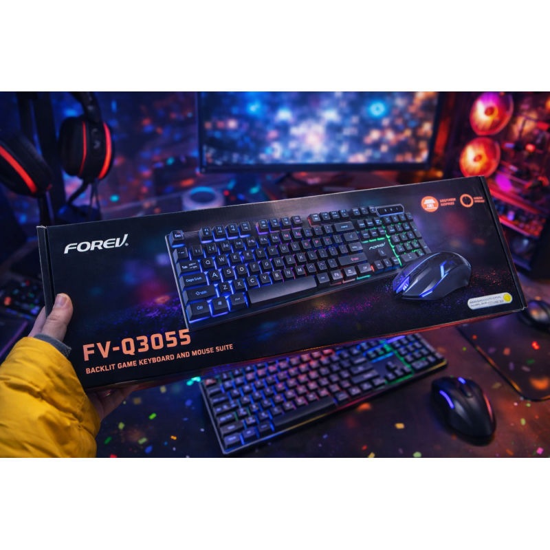 Ігровий набір FOREV FV-Q3055 клавіатура + миша з підсвічуванням RGB