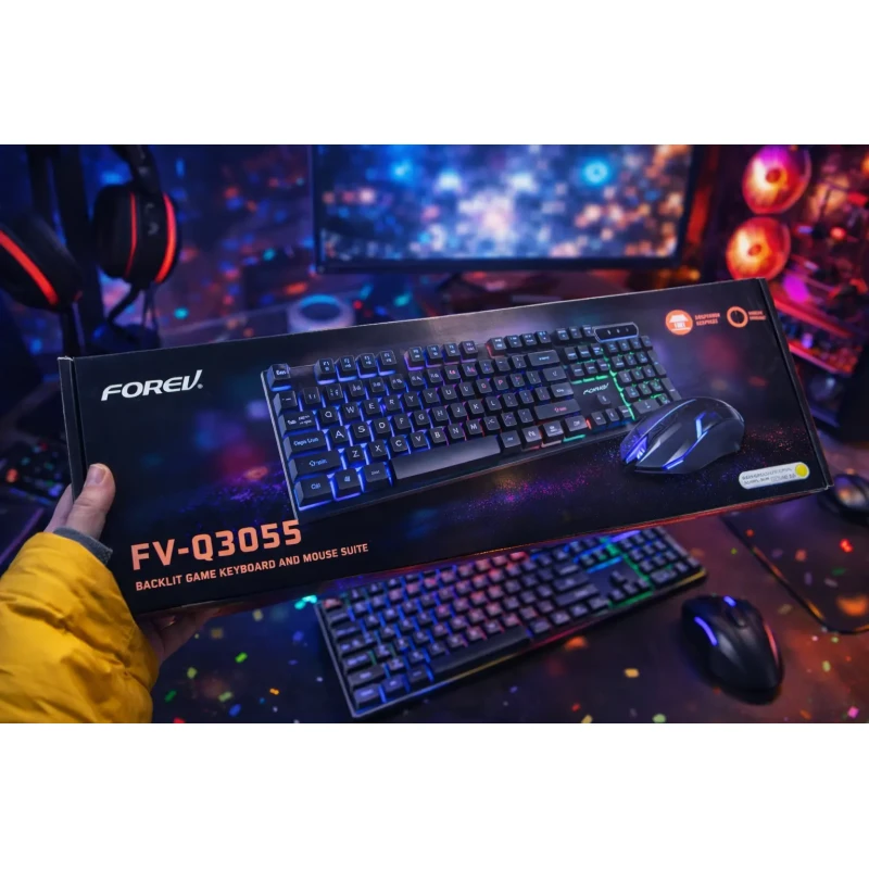 Ігровий набір FOREV FV-Q3055 клавіатура + миша з підсвічуванням RGB