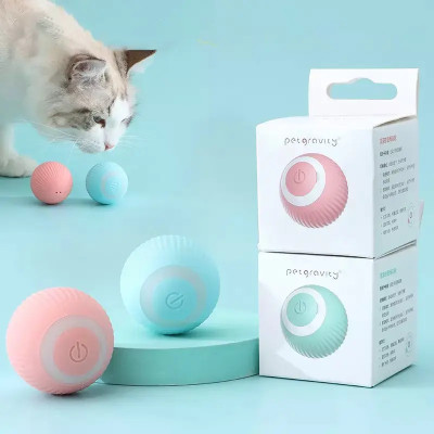 Іграшка для кішки USB smart м'яч-кулька PetGravity з хаотичним рухом та світловою панеллю Іграшка для кішки USB smart м'яч-кулька PetGravity з хаотичним рухом та світловою панеллю