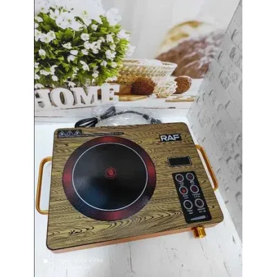 Інфрачервона плита RAF 8004 настільна кухонна електрична одноконфоркова з таймером 2200 Вт коричневий