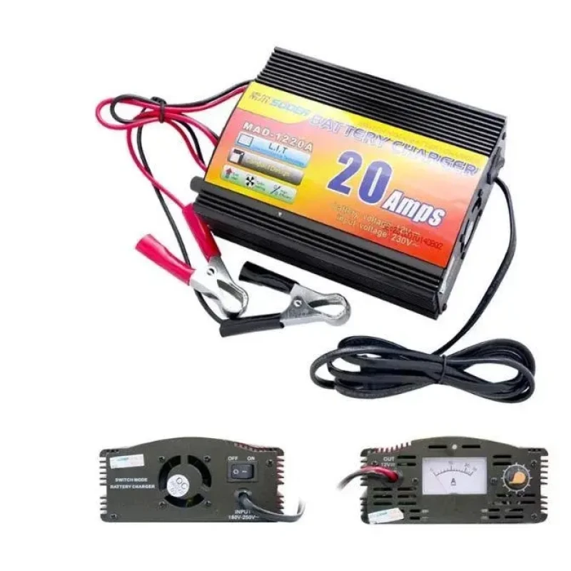 Зарядний пристрій акумулятора UKC Battery Charger 20A MA 1220A black