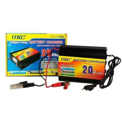 Зарядний пристрій акумулятора UKC Battery Charger 20A MA 1220A black Зарядний пристрій акумулятора UKC Battery Charger 20A MA 1220A black