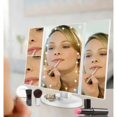 Дзеркало потрійне для макіяжу Superstar Magnifying Mirror із LED-підсвічуванням прямокутне зі збільшенням