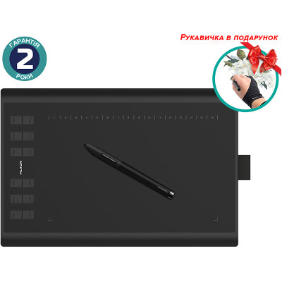 Графічний планшет Huion New 1060Plus + рукавичка