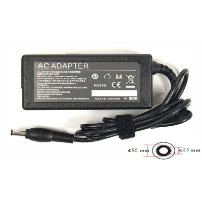 Блок живлення для ноутбуків PowerPlant ACER, ASUS 220V, 19V 65W 3.42A (5.5*2.5)