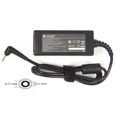 Блок живлення для ноутбуків PowerPlant ASUS 220V, 19V 40W 2.1A (2.5*0.7)