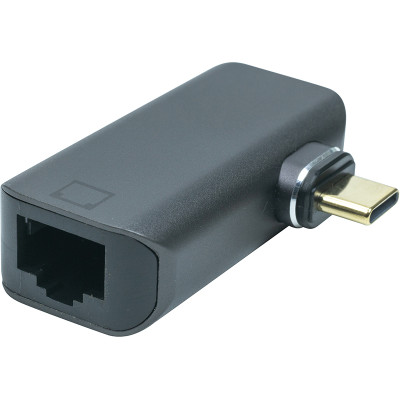 Адаптер PowerPlant USB Type-C - RJ-45, 100/1000Mb
