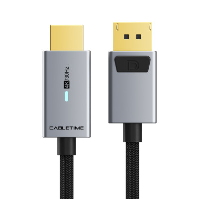 Кабель CableTime DisplayPort (M) - HDMI (M), 4K/30Hz, 1.8 м (CD31K)