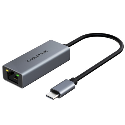 Адаптер Cabletime USB Type-C - RJ45, 100Mbps, 0.15 м (CB53G)