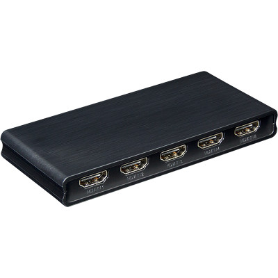 Комутатор PowerPlant HDMI 2.0 5х1 з ІЧ-пультом дистанційного керування (HDSW5X1)