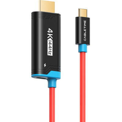 Кабель CableTime USB-C - HDMI PD100W 4K144Hz, 2 м (CC26L)
