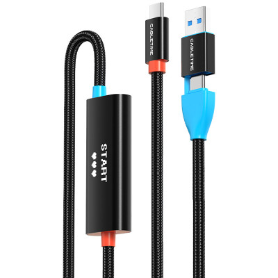 Карта відеозахвату CableTime USB A+C - USB-C 1080p (CC19L)