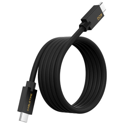Кабель CableTime USB4 USB-C - USB-C 240W 40Gbps 8K, 1 м (CU4BH)