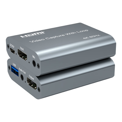 Зовнішня карта відеозахоплення PowerPlant HDMI to USB 4k/60hz (HDVC12)