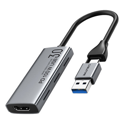 Карта відеозахоплення CableTime USB 3.0 A+C - HDMI PD100W, 4K30Hz (CB66G)