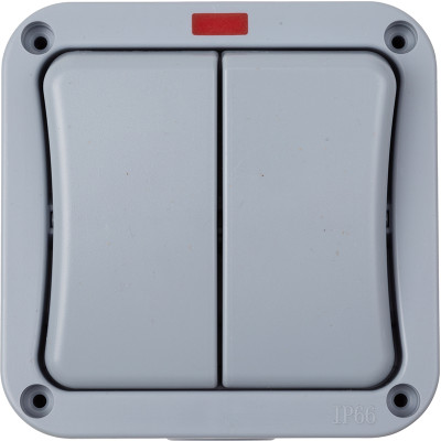 Всепогодний вимикач HiSmart 2 вимикачі, IP66, EU