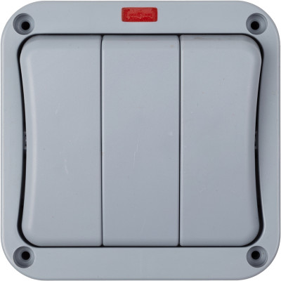 Всепогодний вимикач HiSmart 3 вимикачі, IP66, EU