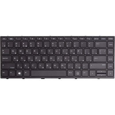 Клавіатура для ноутбука HP Probook 430 G5, 440 G5 чорний, чорний фрейм