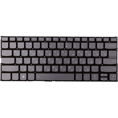 Клавіатура для ноутбука Lenovo Yoga 730-13IKB, 730-15IKB, темно-сіра, підсвічування