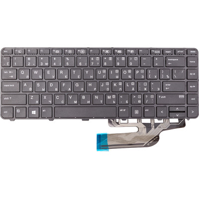 Клавіатура для ноутбука HP ProBook 430 G4, 430 G3, чорна, чорний фрейм