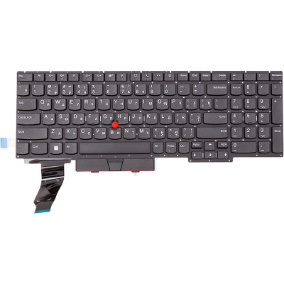 Клавіатура для ноутбука Lenovo Thinkpad E15 Gen 2 чорна, trackpoint