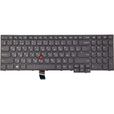 Клавіатура для ноутбука Lenovo ThinkPad E560, чорна, чорний фрейм