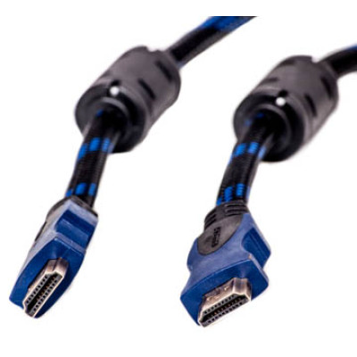Відео кабель PowerPlant HDMI - HDMI, 20м, позолочені конектори, 1.4V, Nylon, Double ferrites