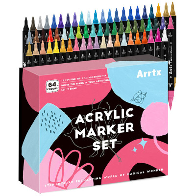 Акрилові маркери Arrtx (AACM-03-64C) 64 кольори