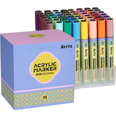 Акрилові маркери Arrtx AACM-083M-48B, 48 кольорів