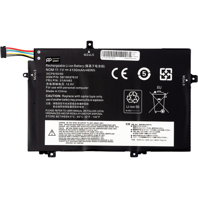 Акумулятор PowerPlant для ноутбуків LENOVO ThinkPad L480 (01AV463) 11.1V 4100mAh