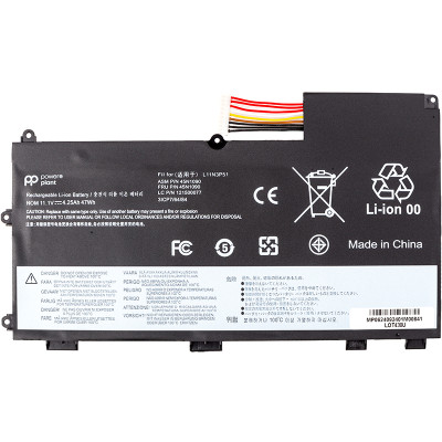 Акумулятор PowerPlant для ноутбуків LENOVO ThinkPad T430U (L11N3P51) 11.1V 4250mAh