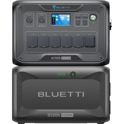 Зарядна станція Bluetti AC500 + B500K 5120Wh 1420000mAh 5000W + з'єднувальний кабель P090D-P150D