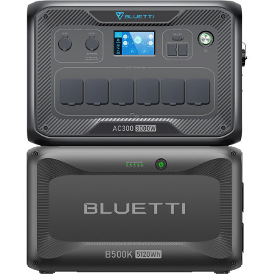 Зарядна станція Bluetti AC300 + B500K 5120Wh 1420000mAh 3000W