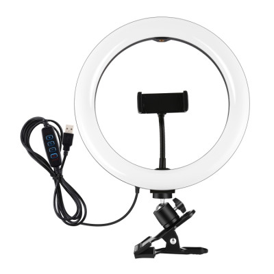 Кільцева USB LED лампа Puluz PKT3126B 10.2` + затискач