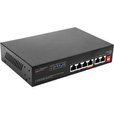 PoE комутатор 4-канальний 1000 Мбіт/с + 2G uplink